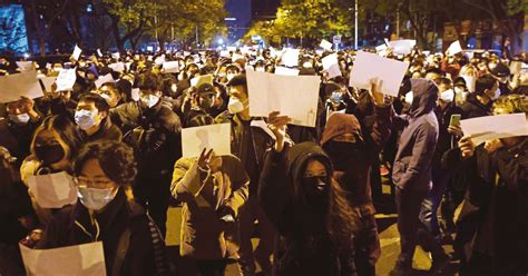 protesters china are using blank sheets